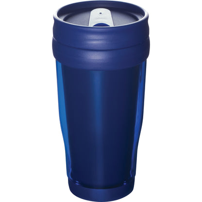 Front View of Translucent Blue (TBL) Columbia 16oz Insulated Tumbler plain