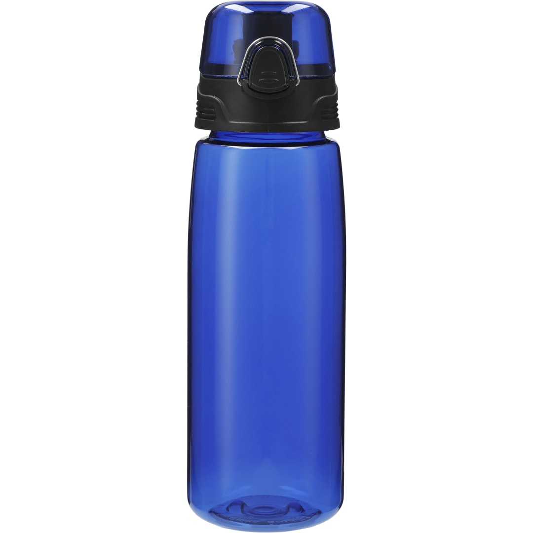 Front View of Transparent Blue (TBL) Capri 25oz Tritan Sports Bottle plain