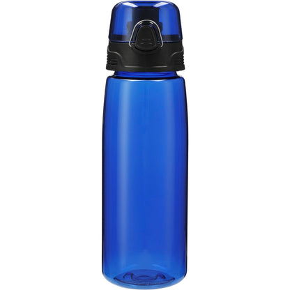 Front View of Transparent Blue (TBL) Capri 25oz Tritan Sports Bottle plain