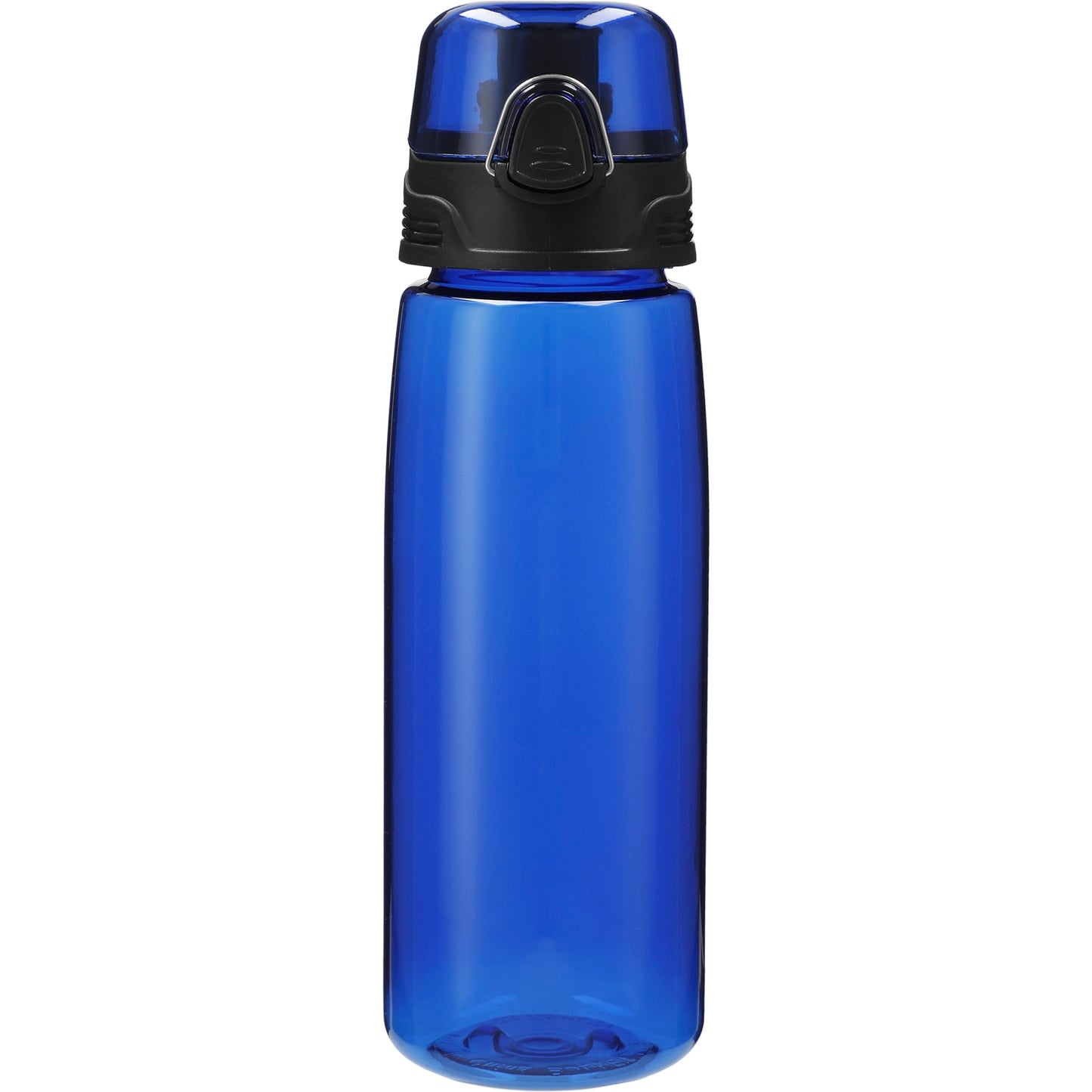 Front View of Transparent Blue (TBL) Capri 25oz Tritan Sports Bottle plain