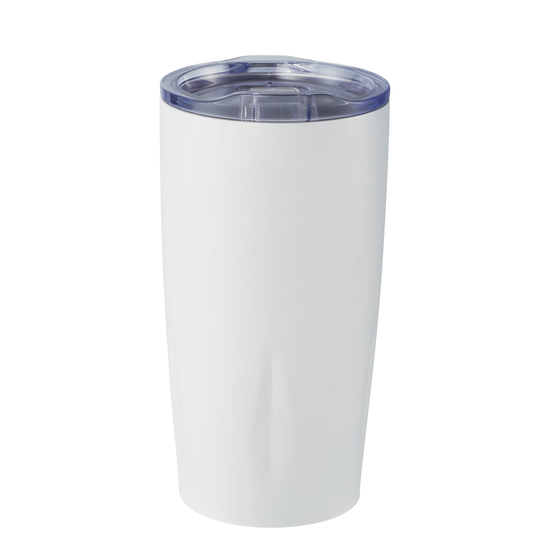 Front View of White Adrian Vacuum Tumbler 20oz plain