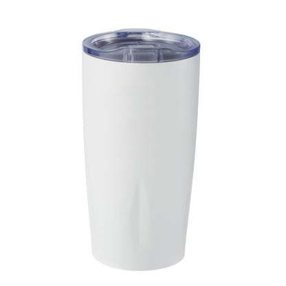 Front View of White Adrian Vacuum Tumbler 20oz plain