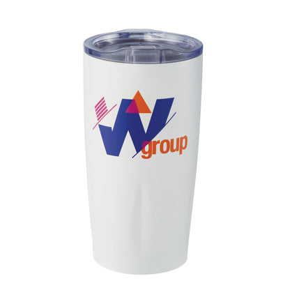 Front View of White Adrian Vacuum Tumbler 20oz