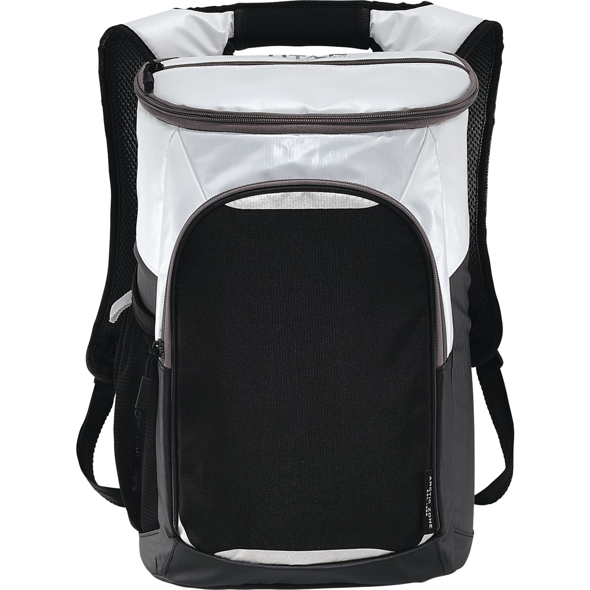 Front View of White Arctic Zone® Titan Deep Freeze® Backpack Cooler plain