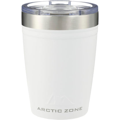Front View of White Arctic Zone® Titan Thermal HP® Copper Tumbler 12oz plain