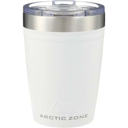 Front View of White Arctic Zone® Titan Thermal HP® Copper Tumbler 12oz plain