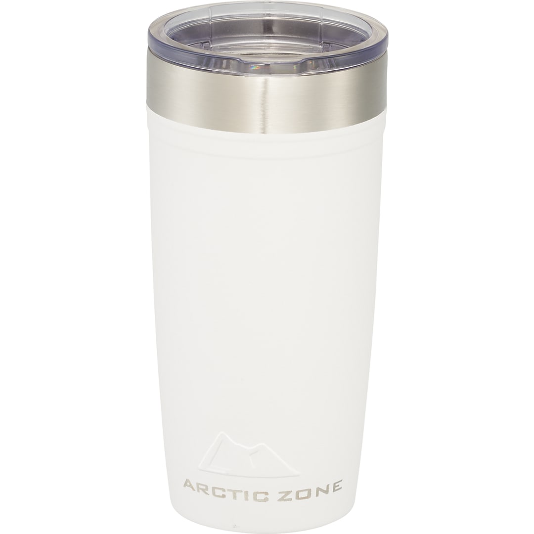 Front View of White Arctic Zone® Titan Thermal HP® Copper Tumbler 20oz