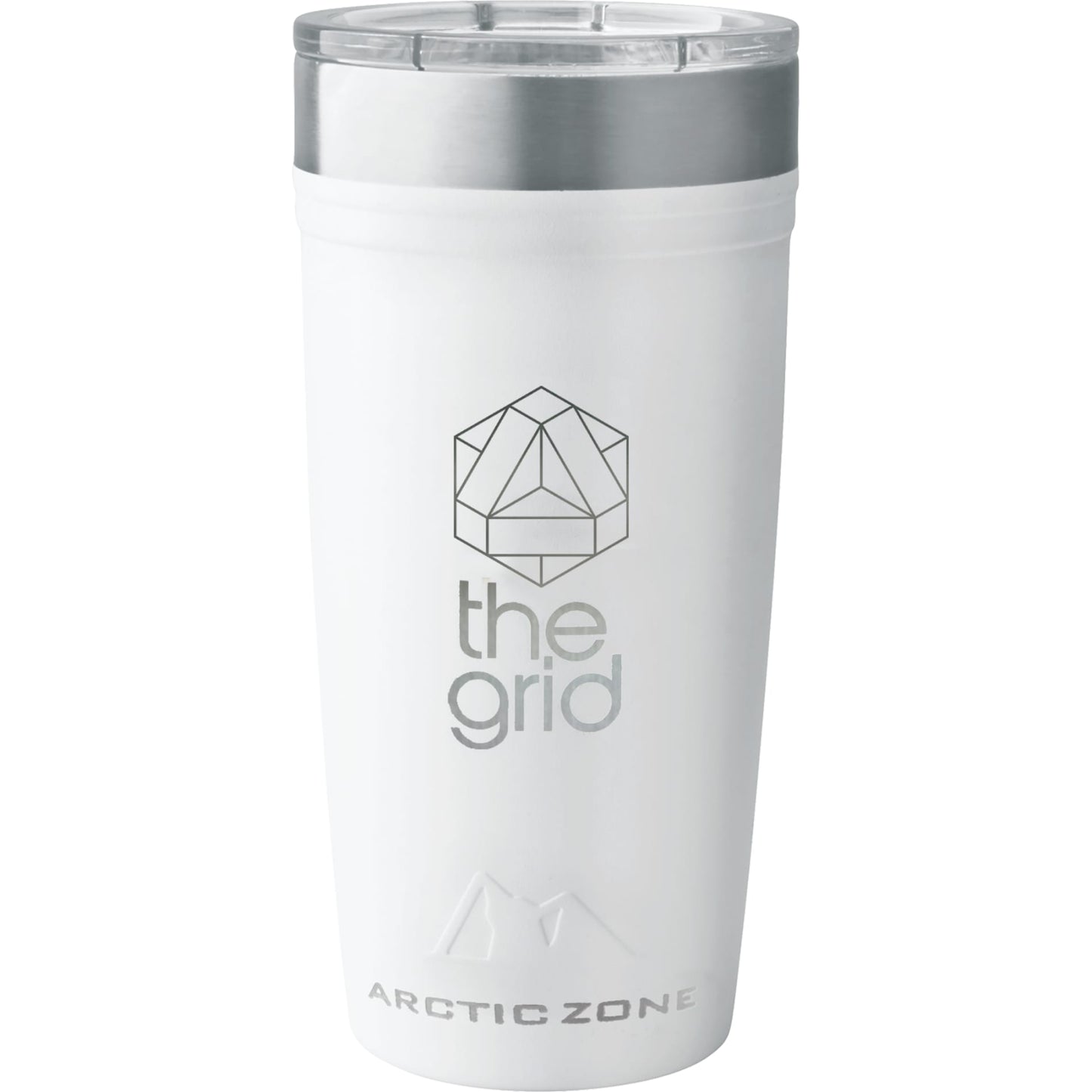 Front View of White Arctic Zone® Titan Thermal HP® Copper Tumbler 20oz