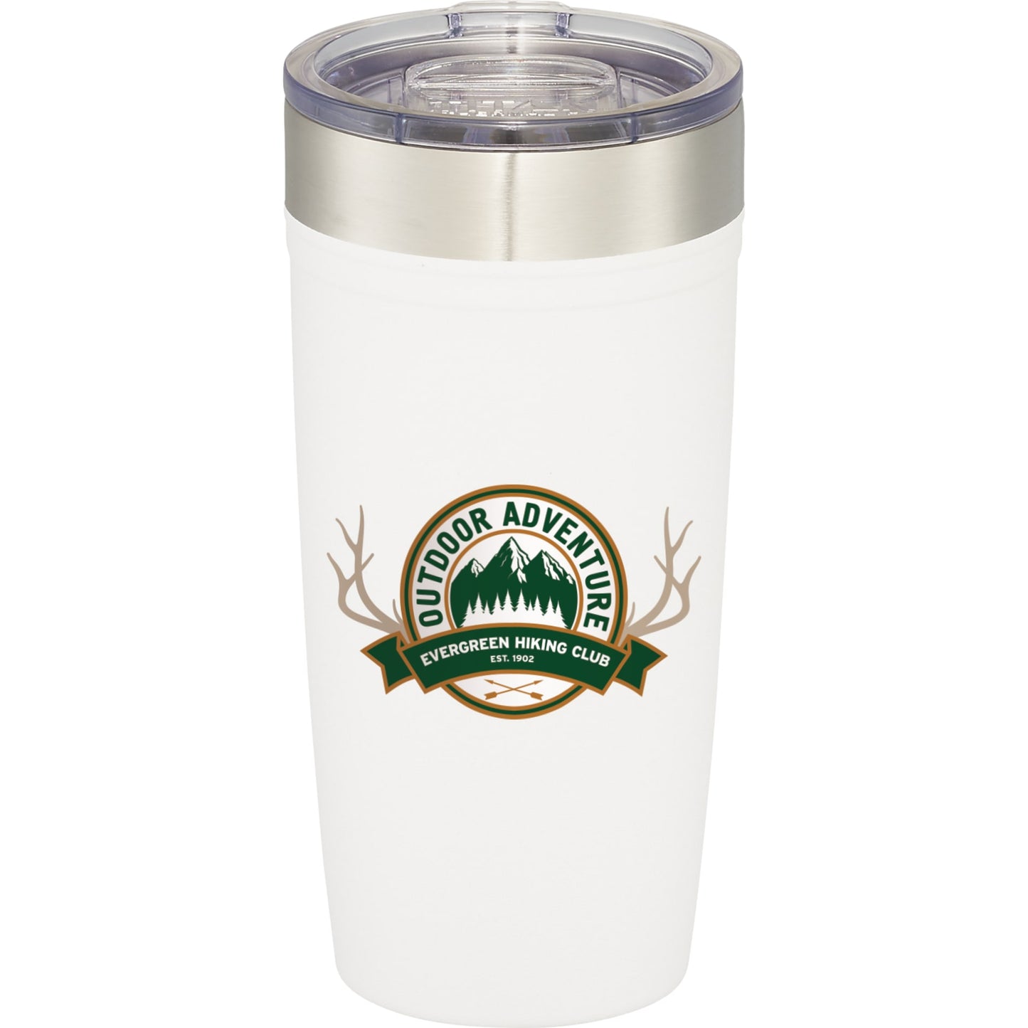 Front View of White Arctic Zone® Titan Thermal HP® Copper Tumbler 20oz