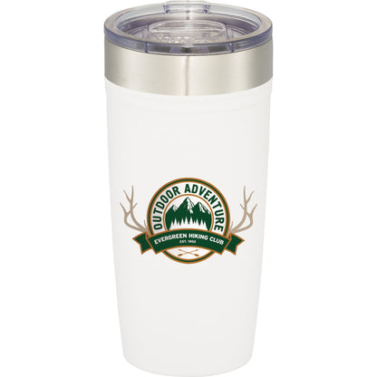 Front View of White Arctic Zone® Titan Thermal HP® Copper Tumbler 20oz