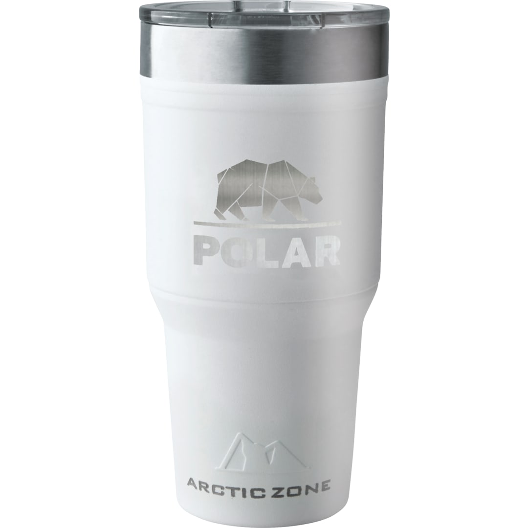Front View of White Arctic Zone® Titan Thermal HP® Copper Tumbler 30oz