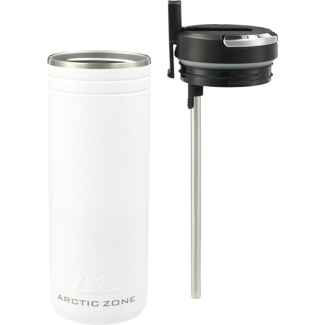 Front View of White Arctic Zone® Titan Thermal HP® Tumbler 24oz plain