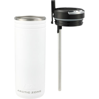 Front View of White Arctic Zone® Titan Thermal HP® Tumbler 24oz plain