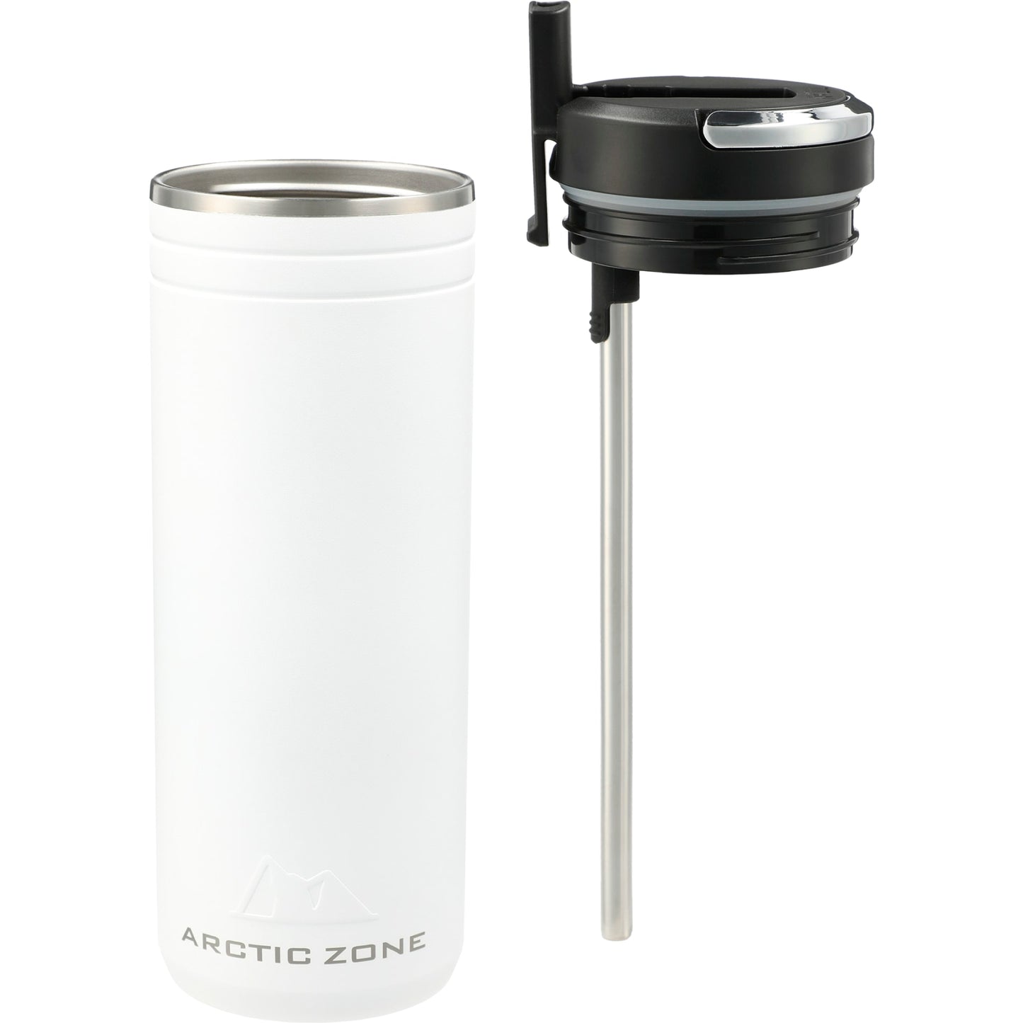 Front View of White Arctic Zone® Titan Thermal HP® Tumbler 24oz plain