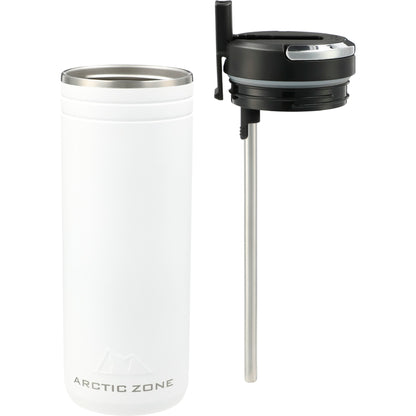 Front View of White Arctic Zone® Titan Thermal HP® Tumbler 24oz plain