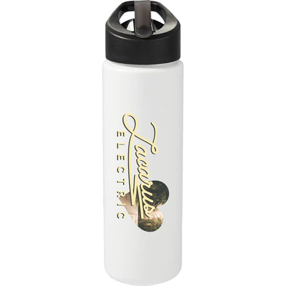 Front View of White Arctic Zone Tritan Renew  Metalike Bottle 28oz