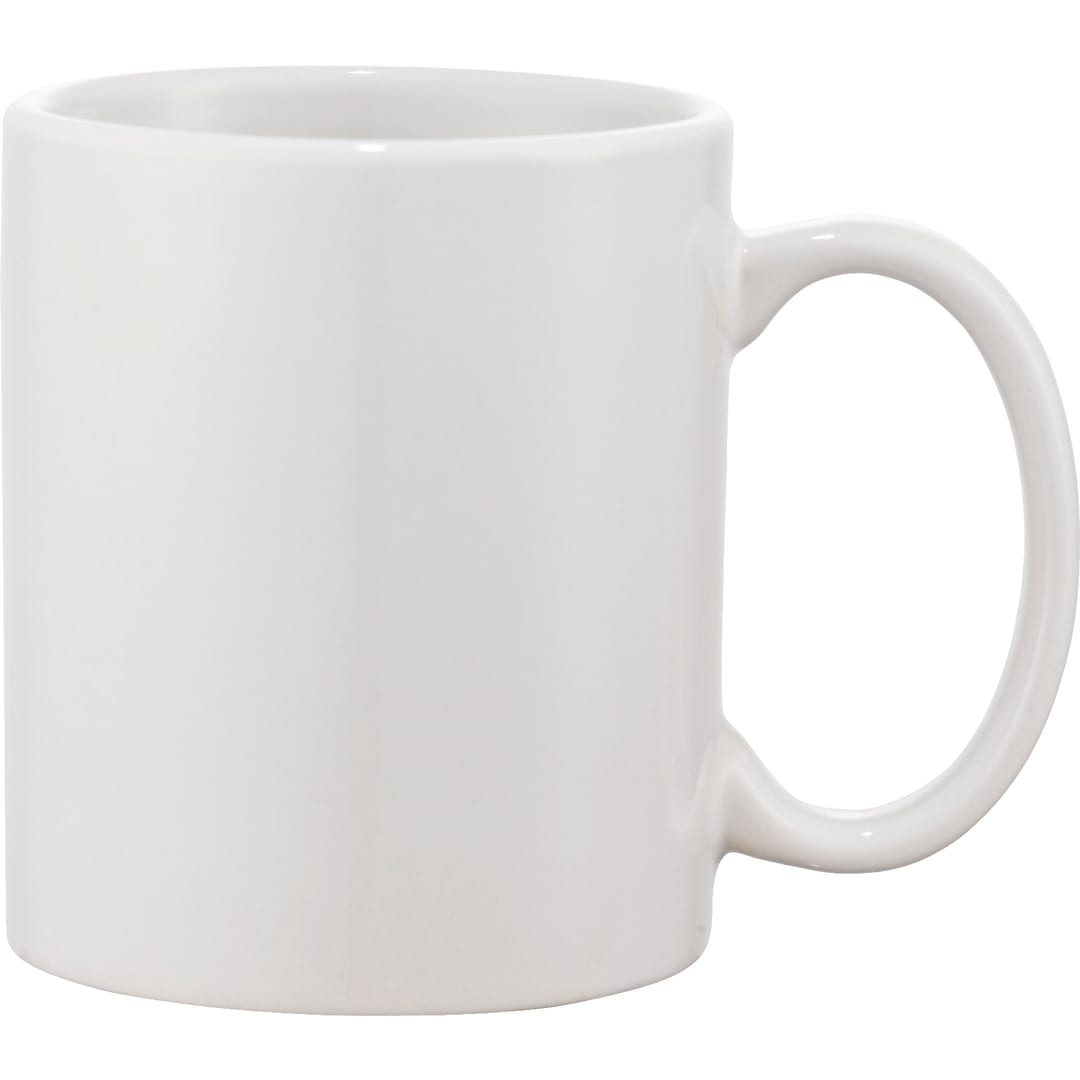 Front View of White Bounty 11oz Ceramic Mug plain