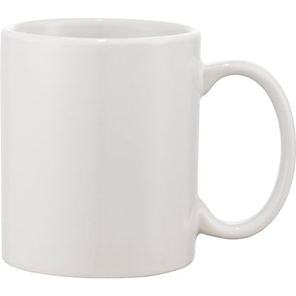 Front View of White Bounty 11oz Ceramic Mug plain
