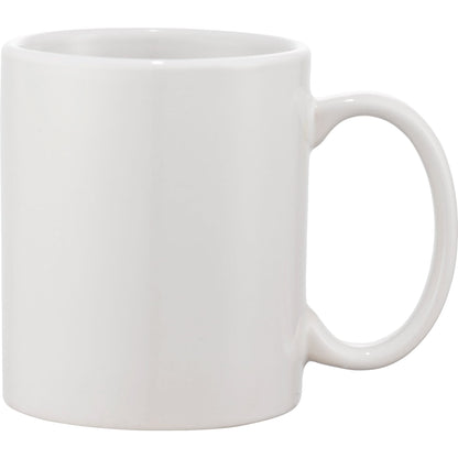 Front View of White Bounty 11oz Ceramic Mug plain