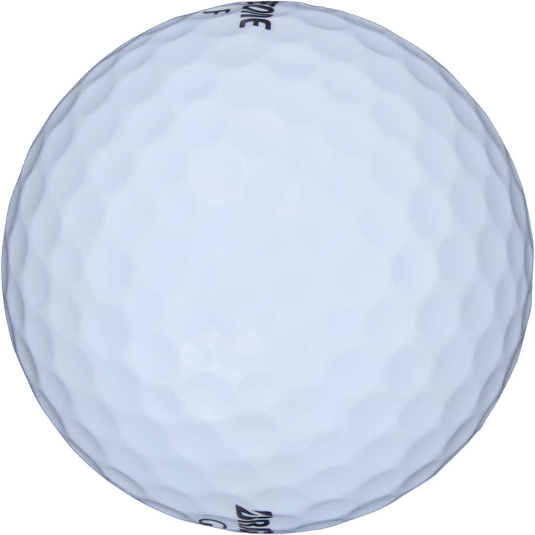 Front View of White Bridgestone Tour B RX Golf Balls - 3 Pack plain