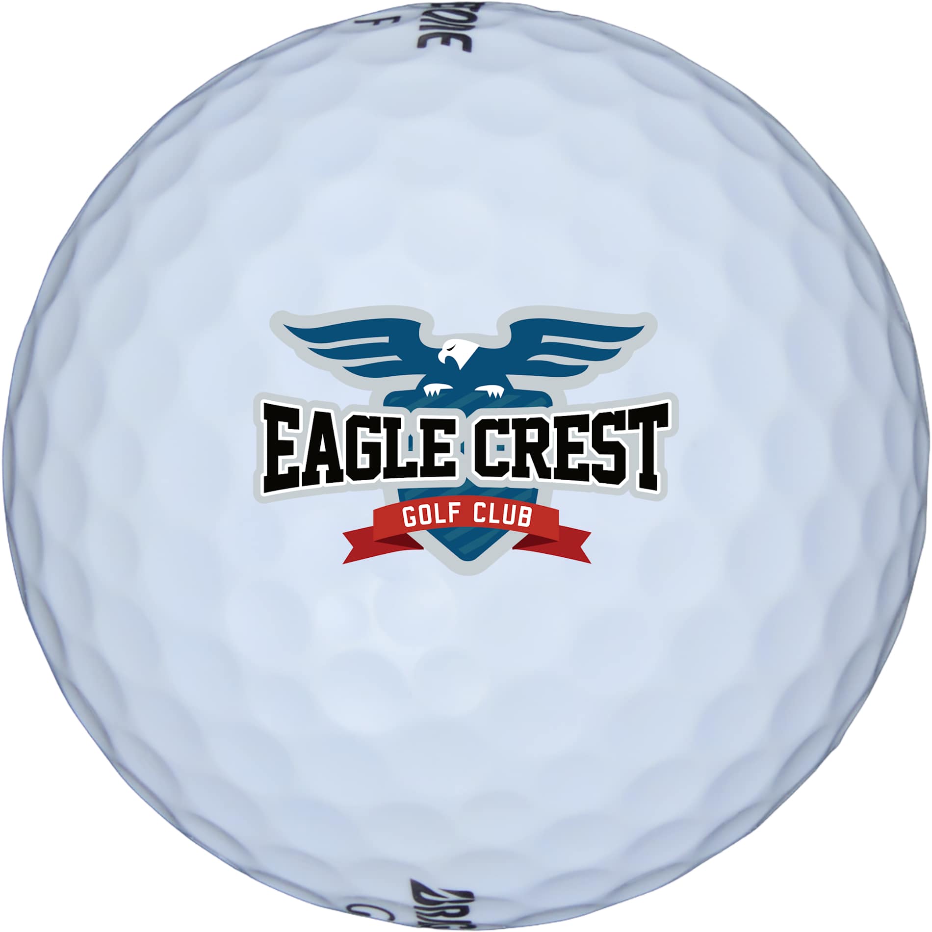 Front View of White Bridgestone Tour B RX Golf Balls - 3 Pack