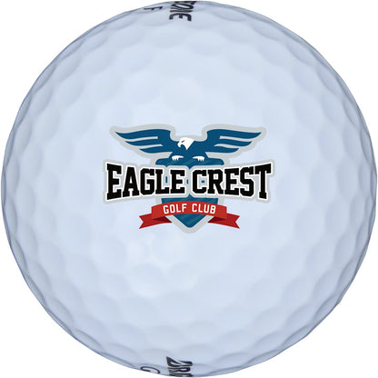 Front View of White Bridgestone Tour B X Golf Balls - 12 Pack