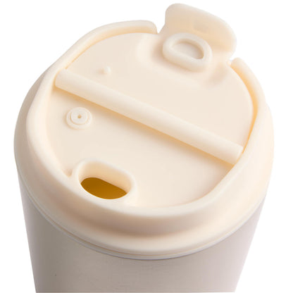 Front View of White Brit Eco-Friendly Tumbler 15oz plain