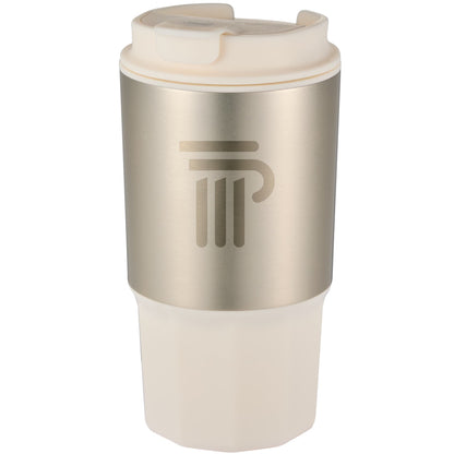 Front View of White Brit Eco-Friendly Tumbler 15oz