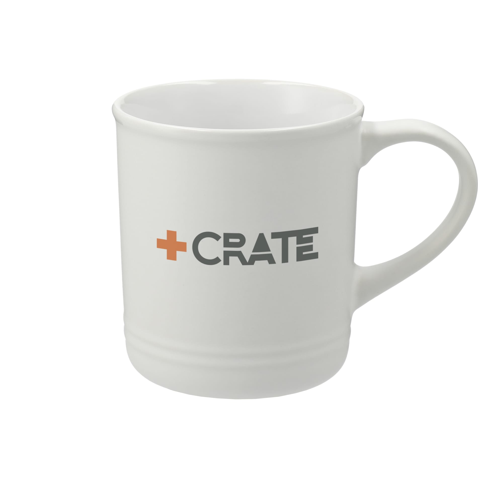 Front View of White Bronx 12oz Ceramic Mug