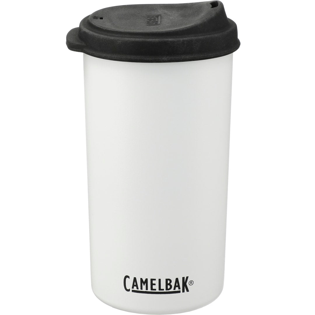 Front View of White CamelBak MultiBev 22oz Bottle & 16oz Cup plain
