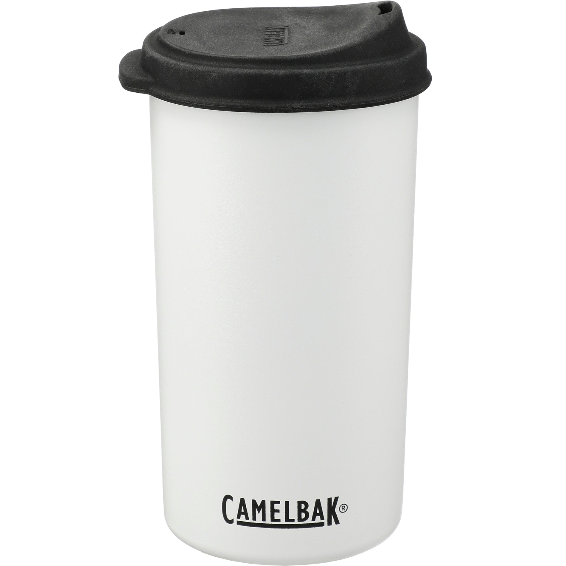 Front View of White CamelBak MultiBev 22oz Bottle & 16oz Cup plain