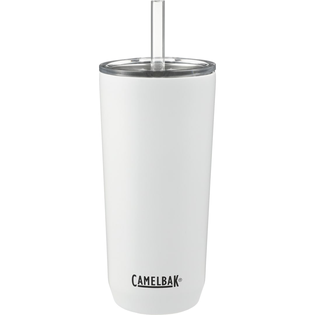 Front View of White CamelBak Straw Tumbler 20oz plain