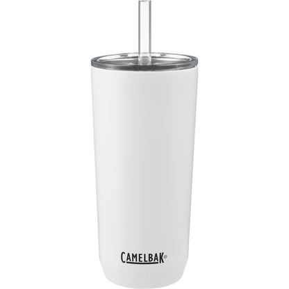 Front View of White CamelBak Straw Tumbler 20oz plain
