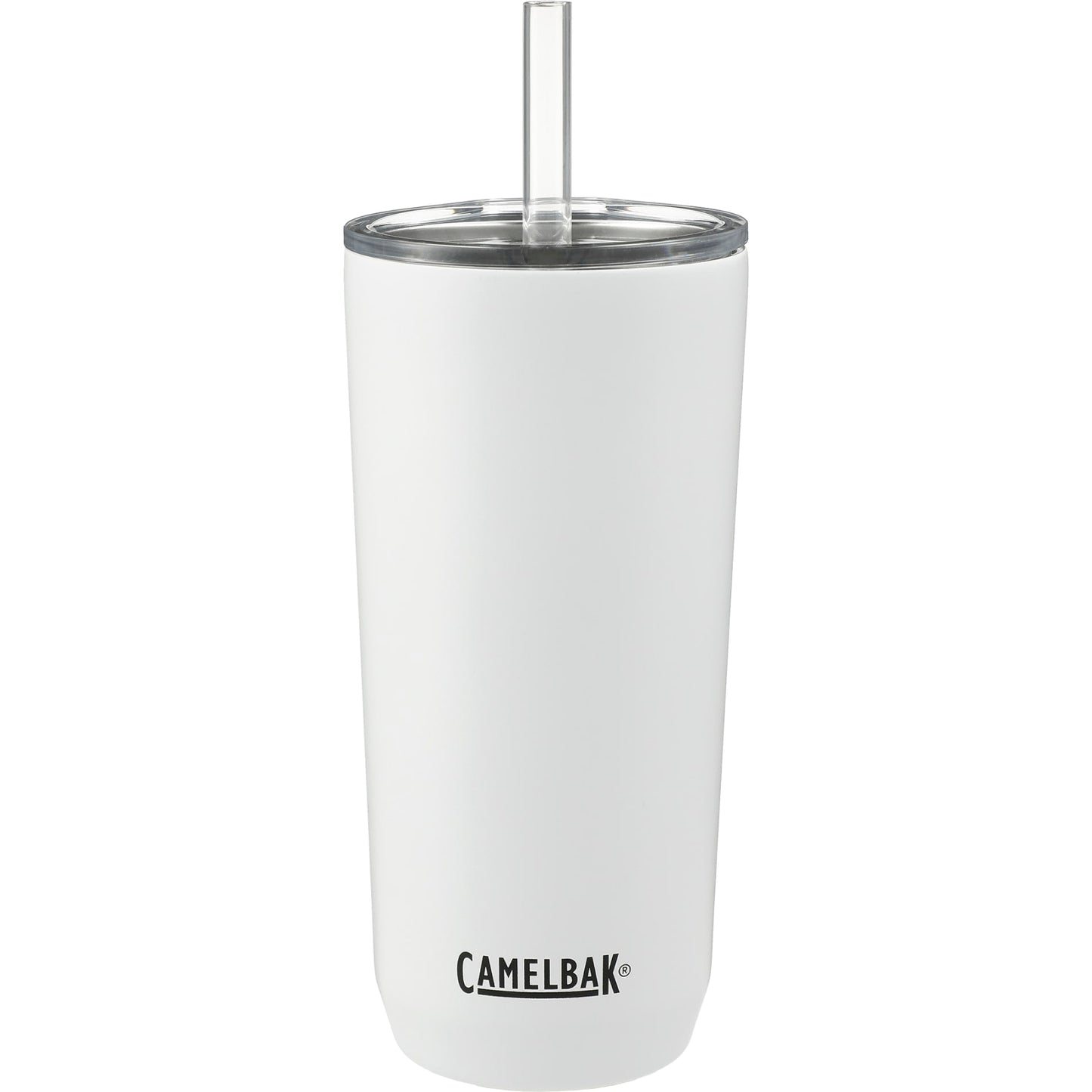 Front View of White CamelBak Straw Tumbler 20oz plain