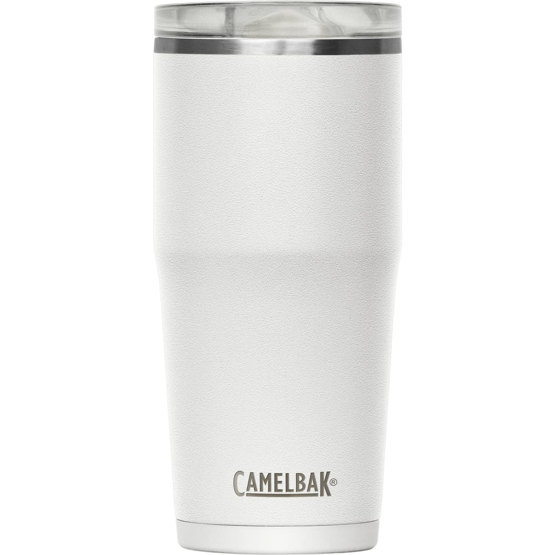Front View of White Camelbak Thrive Leakproof Tumbler 20oz plain