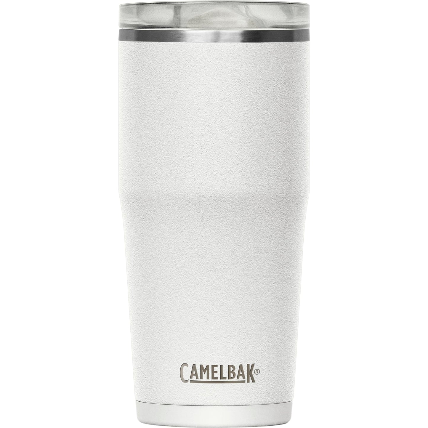 Front View of White Camelbak Thrive Leakproof Tumbler 20oz plain