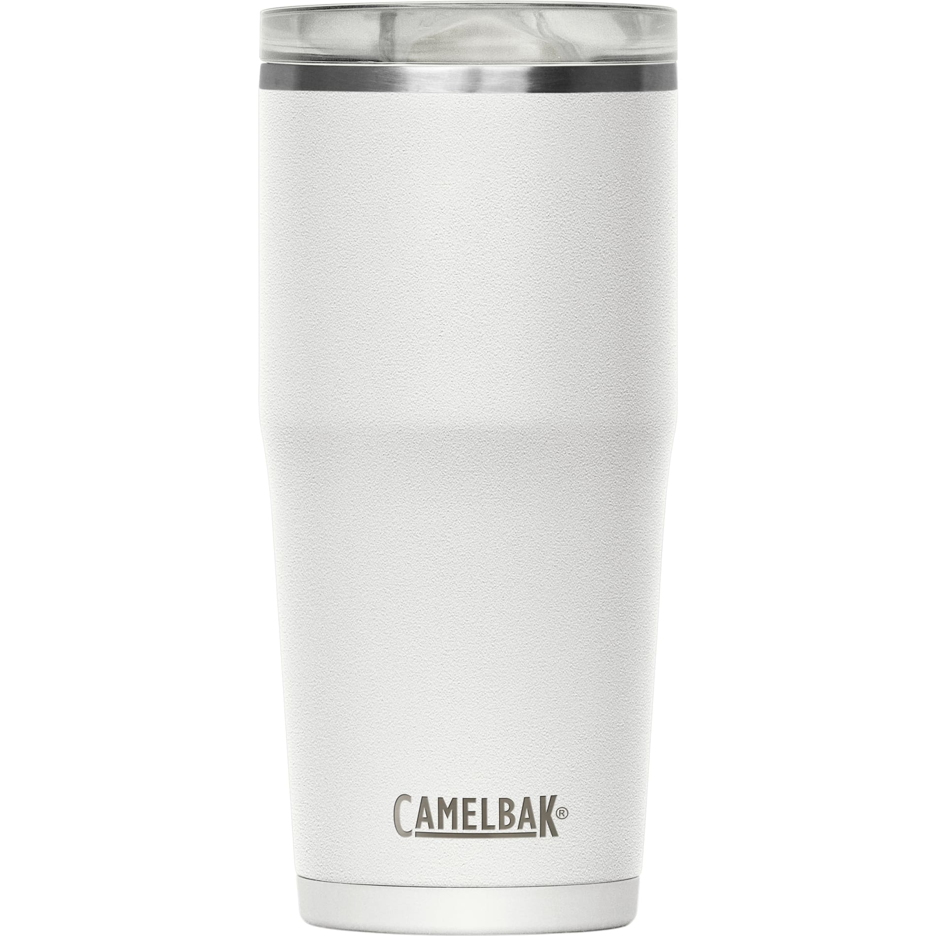 Front View of White Camelbak Thrive Leakproof Tumbler 20oz plain