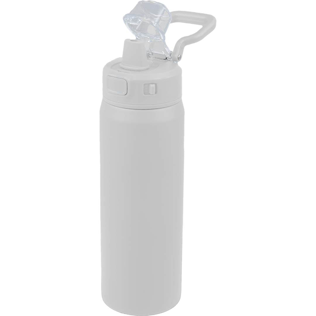 Front View of White Canyon Recycled Stainless Steel Bottle 30oz plain