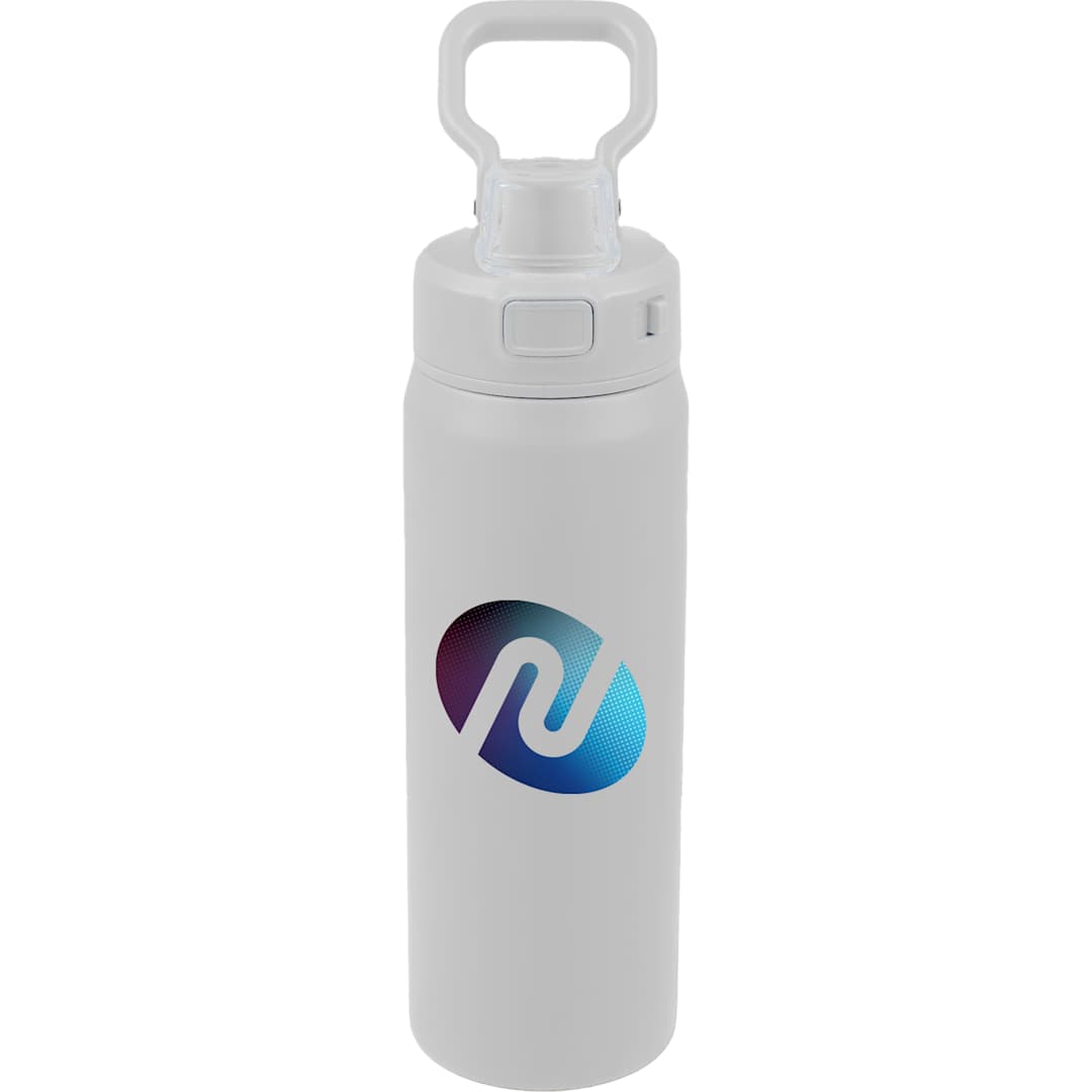 Front View of White Canyon Recycled Stainless Steel Bottle 30oz
