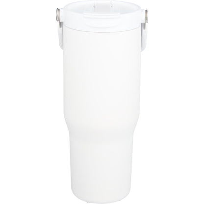 Front View of White Carnival Recycled Sip Or Swig Tumbler 30oz plain