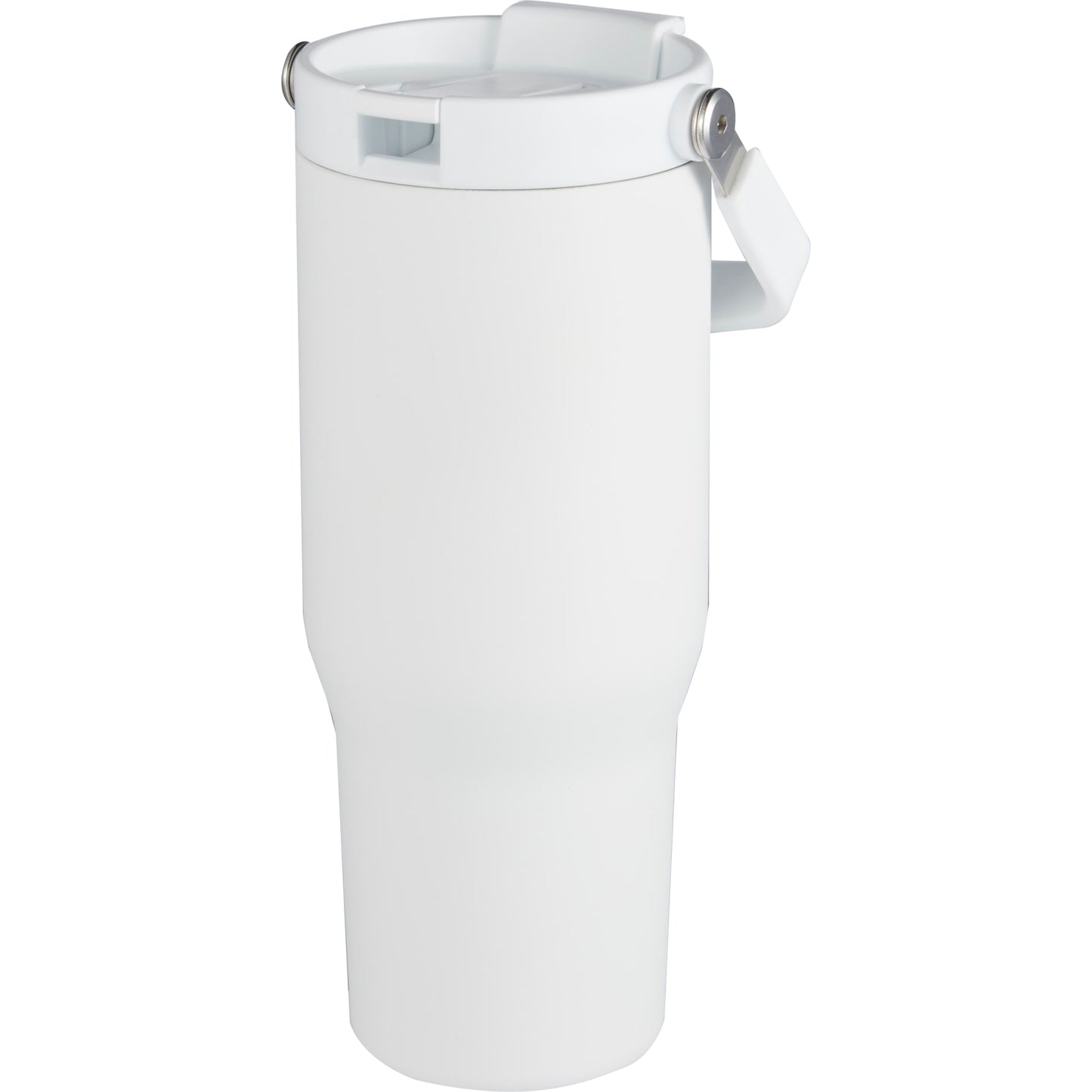 Front View of White Carnival Recycled Sip Or Swig Tumbler 30oz plain