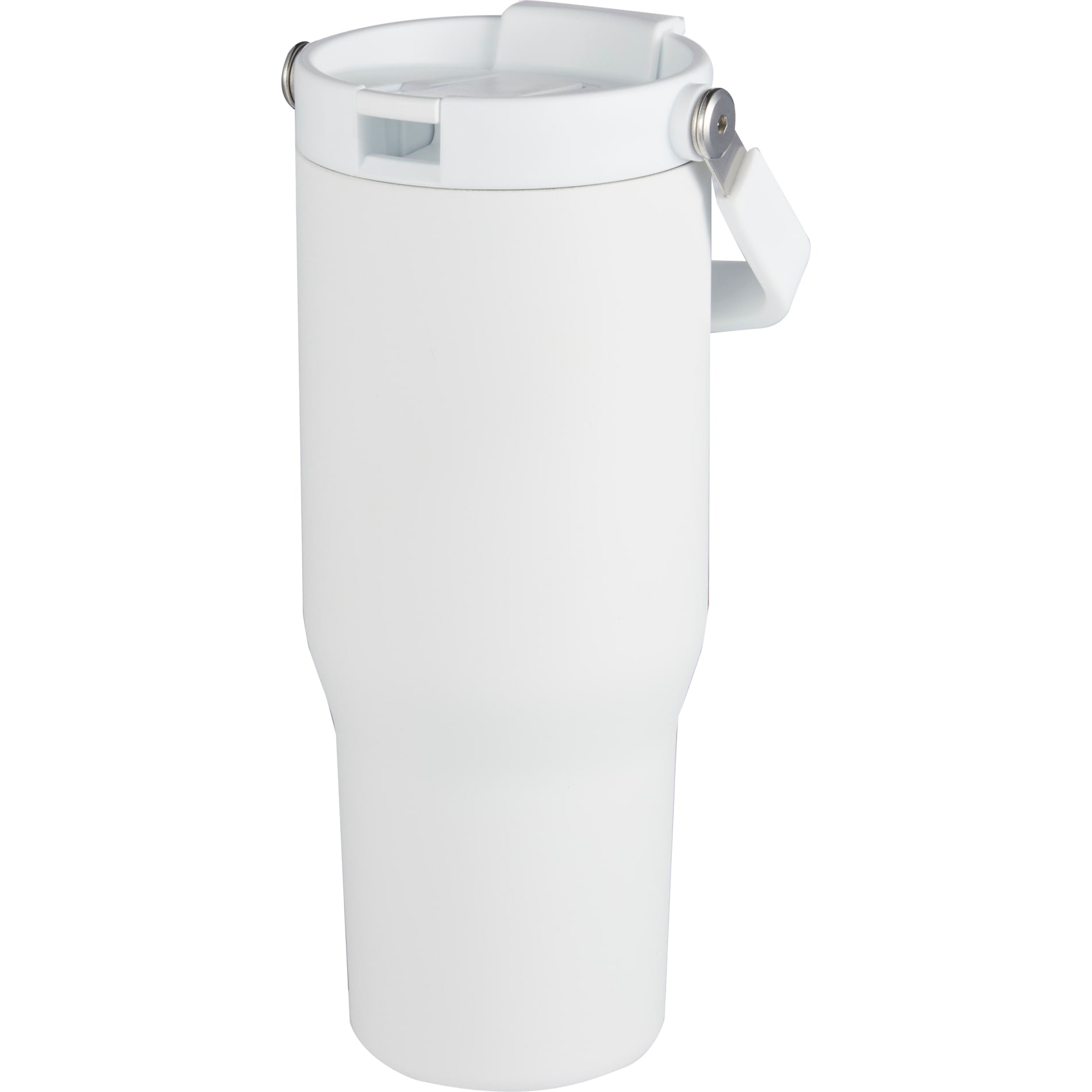 Front View of White Carnival Recycled Sip Or Swig Tumbler 30oz plain