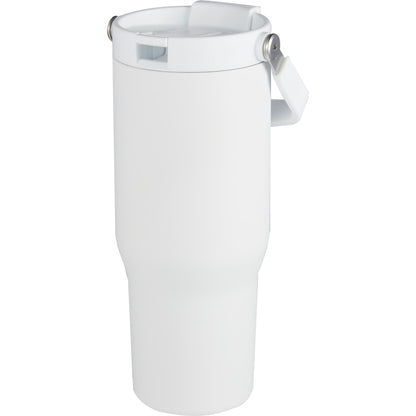 Front View of White Carnival Recycled Sip Or Swig Tumbler 30oz plain