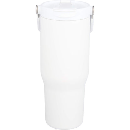 Front View of White Carnival Recycled Sip Or Swig Tumbler 30oz plain