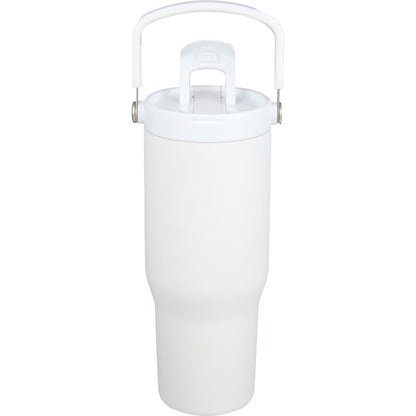 Front View of White Carnival Recycled Sip Or Swig Tumbler 30oz plain