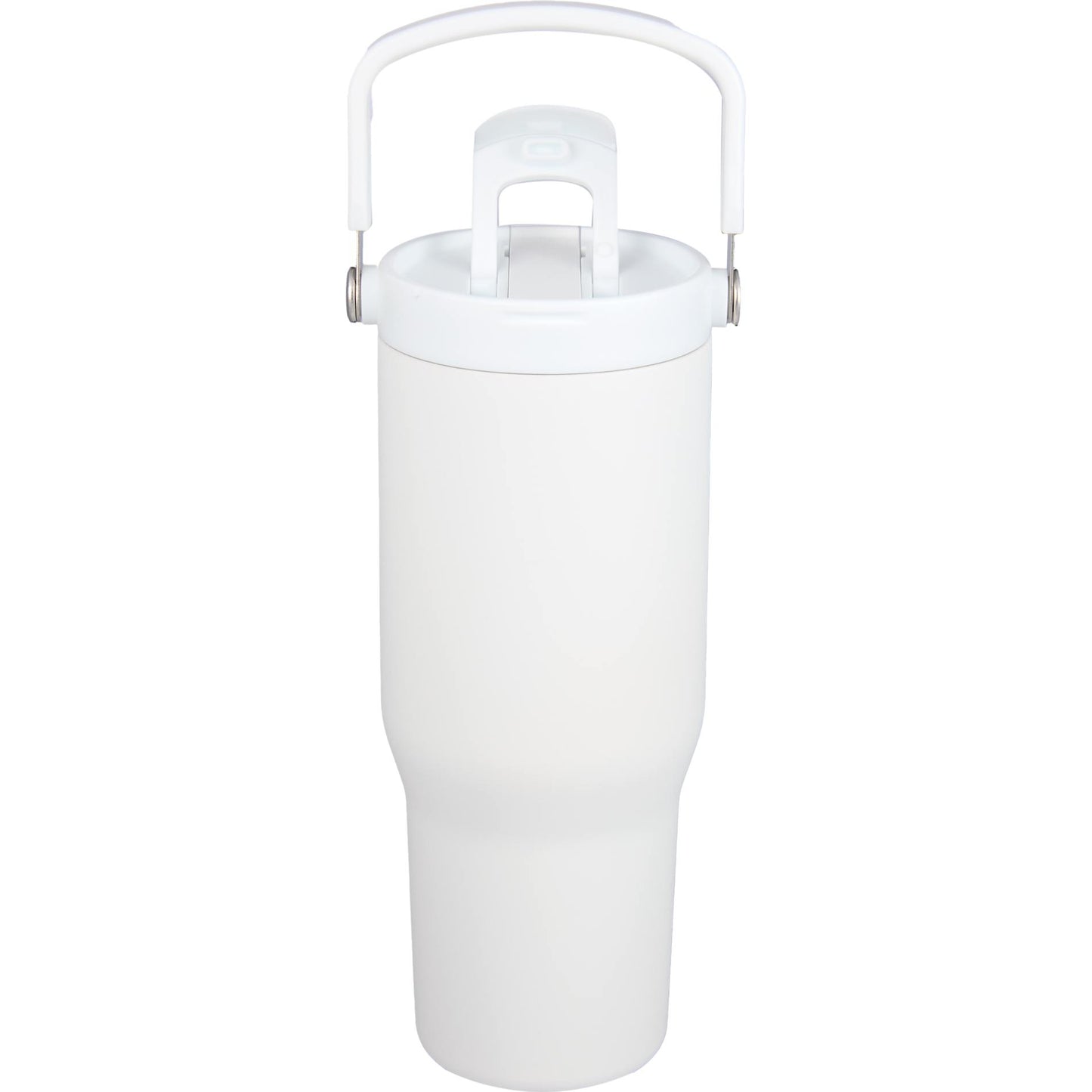 Front View of White Carnival Recycled Sip Or Swig Tumbler 30oz plain