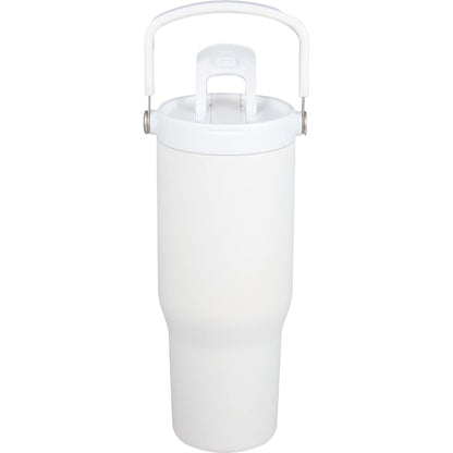Front View of White Carnival Recycled Sip Or Swig Tumbler 30oz plain