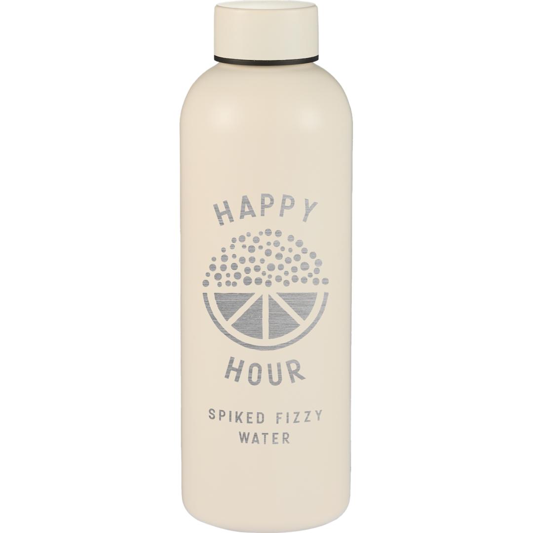 Front View of White Cleave Recycled Stainless steel bottle 25oz