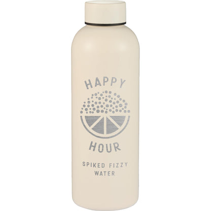 Front View of White Cleave Recycled Stainless steel bottle 25oz