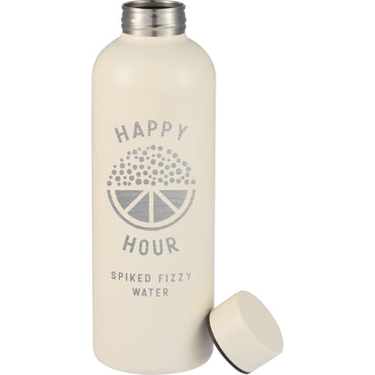 Front View of White Cleave Recycled Stainless steel bottle 25oz